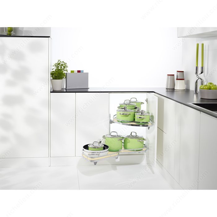 LeMans II System without Soft-Close Mechanism, Width Min. 962 mm, Opening Left, Finish Maple, Door Opening 451 mm