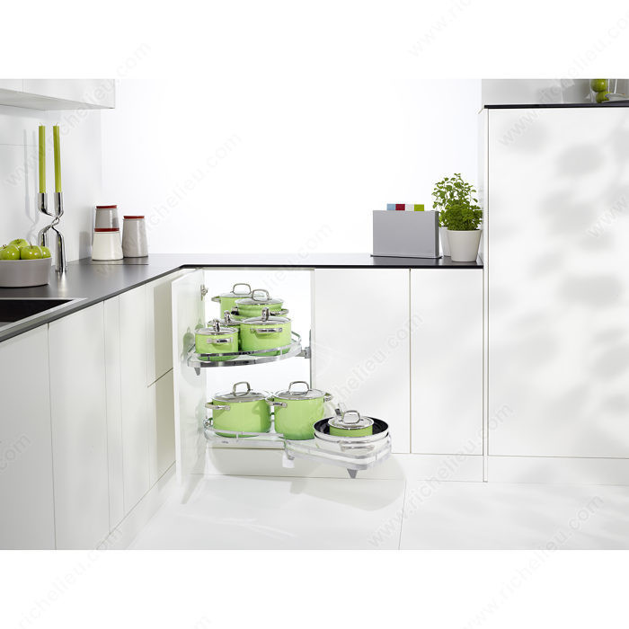 LeMans II System without Soft-Close Mechanism, Width Min. 1 062 mm, Opening Right, Finish Grey, Door Opening 540 mm