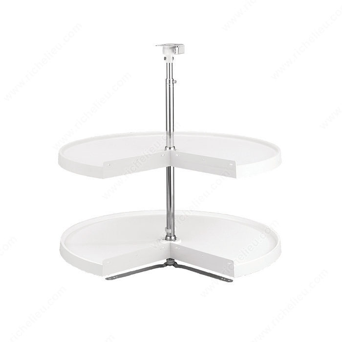 Pie-Cut Polymer Tray Set, Tray Diameter 24 in, Height 26 to 32 in, Capacity per Tray 46 lb
