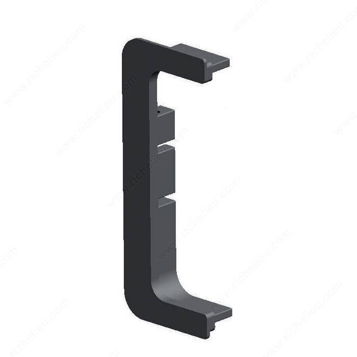 Open Right / Left End Caps, Color/ Finish Satin Aluminum, Material Plastic, Product Code 1045