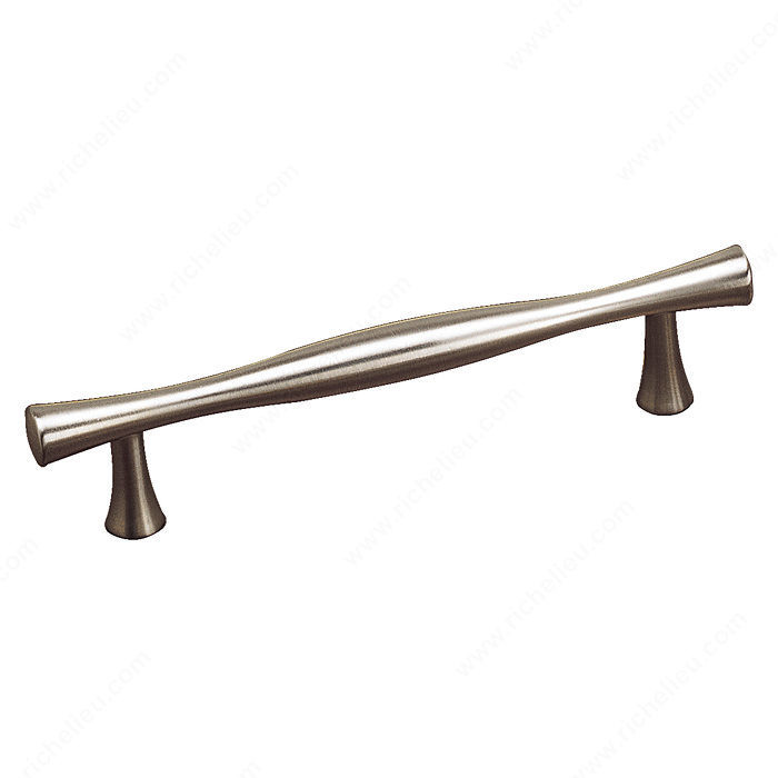 Contemporary Metal Pull - 7061, Finish Brushed Nickel, Screw/Nail M4 (Not Included)