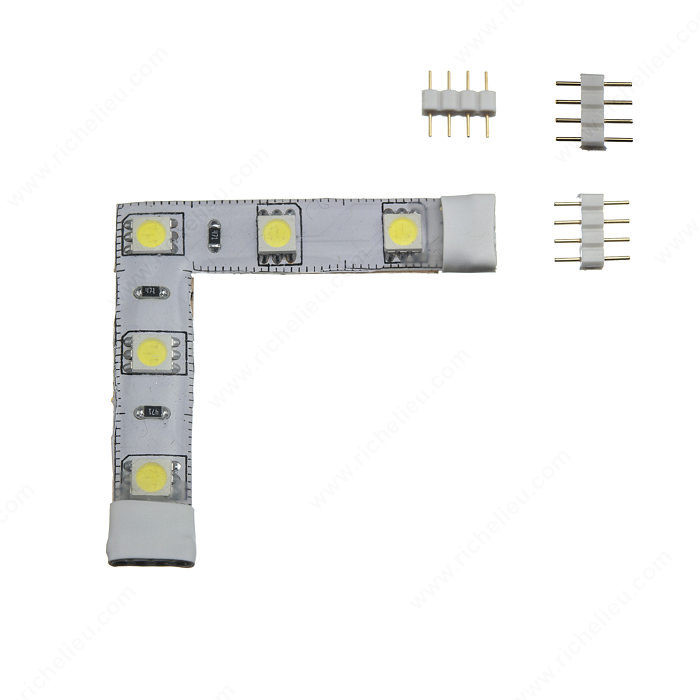 90G L Connector for Richelieu's LED 24V Flexible Tape Light, Kelvin Color Temperature 6,000 ?K, Light Color Cool White