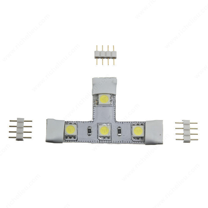 T Connector for Richelieu's LED 24V Flexible Tape Light, Kelvin Color Temperature 4,000 ?K, Light Color Neutral White