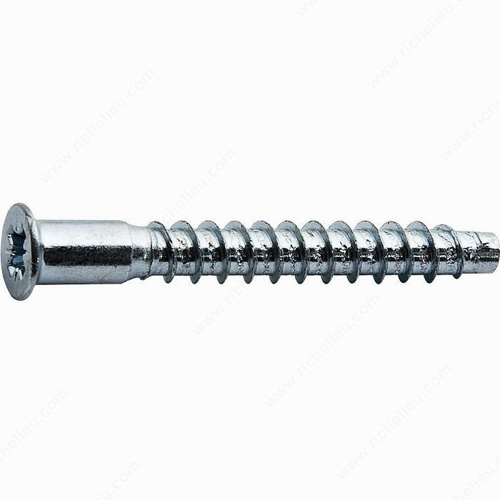 Wood screw, Confirmat head, Coarse thread, Dogpoint, Screw Size 7 mm, Head Size 10 mm, Length 40 mm, Drive required Pozi