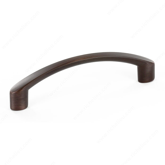 Contemporary Metal Pull - 7438, Finish Brushed Oil-Rubbed Bronze, Screw/Nail 8/32 (Not Included) PRO-PACK 3