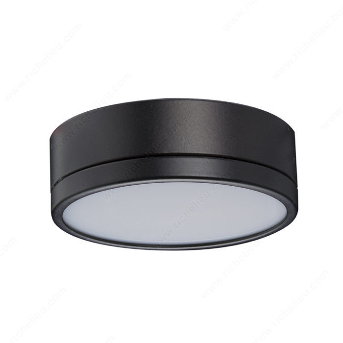 LED 2W Pila Puck Light, Black Finish - Richelieu's 1st Wireless Lighting System, Light Color Neutral White, Kelvin Color Temperature 4,000 ?K