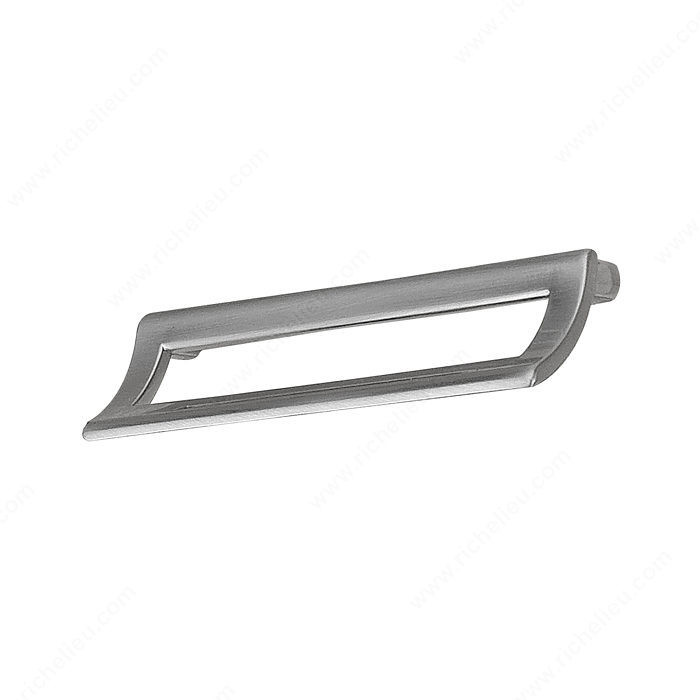 Contemporary Metal Pull - 7452, Center to Center 128 mm, Length - Overall Dimensions 140 mm