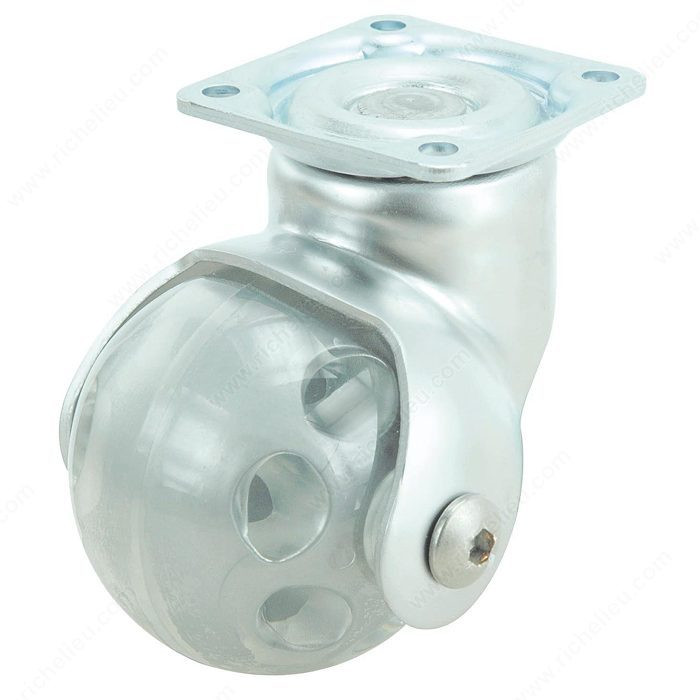 Contemporary Swivel Ball Caster, Caster for indoor use that combines design and functionality., Fastening Type Swivel Without Brake