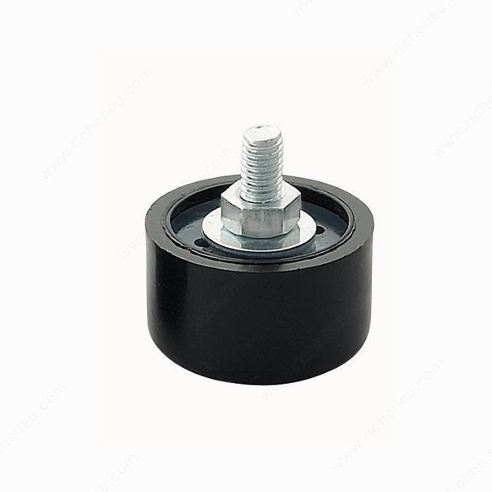 Self Adjusting Leveling Glide, Self adjustment up to 6 mm (15/6"), Threaded Stem W3/8, Stem Length 11 mm, Height - Overall Dimensions 42 mm