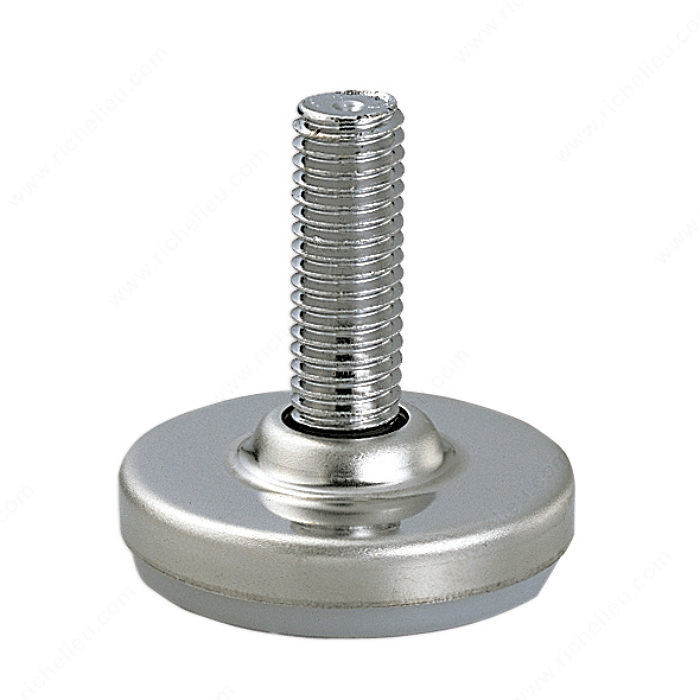 Stainless Steel Leveling Glide, Base diameter 50 mm, Threaded Stem 1/2" - 12, Stem Length 34 mm, Load Capacity Max. 160 kg