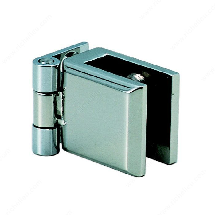 Stainless Steel Hinge for Glass or Acrylic Door, Recessed Within Furniture/Cabinet, No drilling required., Load Capacity 4.8 kg, Width of Door to Respect 400 mm