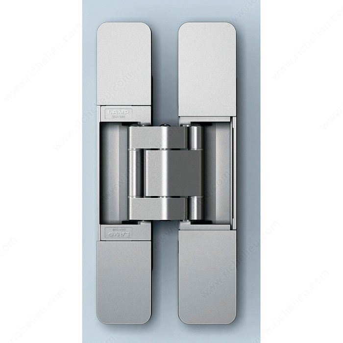 3-Axis Adjustable Concealed Hinge, 3- axis adjustment, Finish Silver Grey