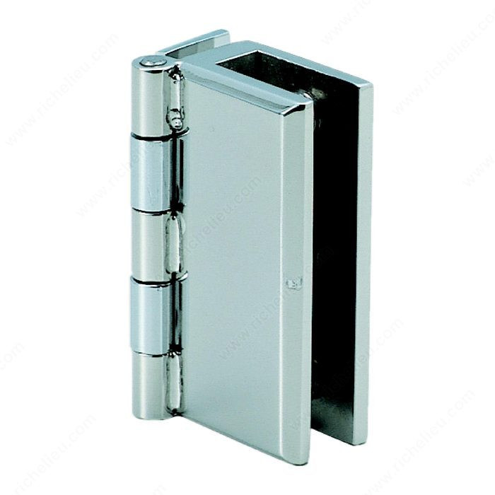 Stainless Steel Hinge for Glass or Acrylic Door, Recessed Within Furniture/Cabinet, No drilling required., Load Capacity 11 kg, Width of Door to Respect 450 mm