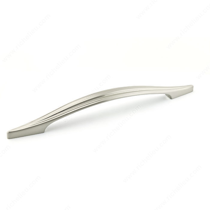 Transitional Metal Pull - 7615, Center to Center 320 mm, Finish Brushed Nickel, Projection - Overall Dimensions 38.8 mm