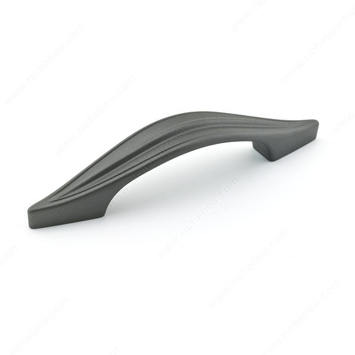 Transitional Metal Pull - 7615, Center to Center 96 mm, Finish Graphite, Projection - Overall Dimensions 29.5 mm