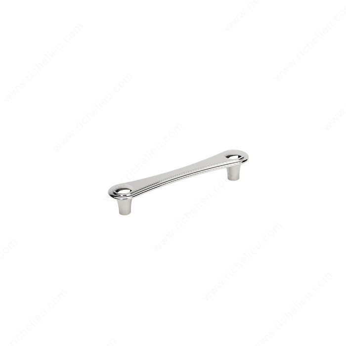 Traditional Metal Pull - 7648, Center to Center 128 mm, Finish Polished Nickel, Projection - Overall Dimensions 30 mm