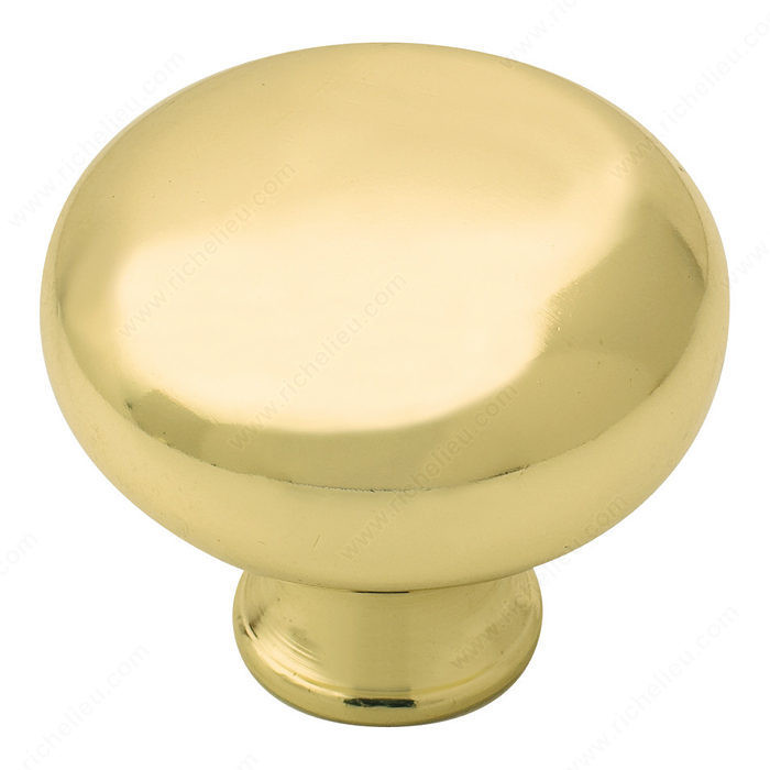 Traditional Zinc Knob - 771, Finish Polished Brass PRO-PACK 2