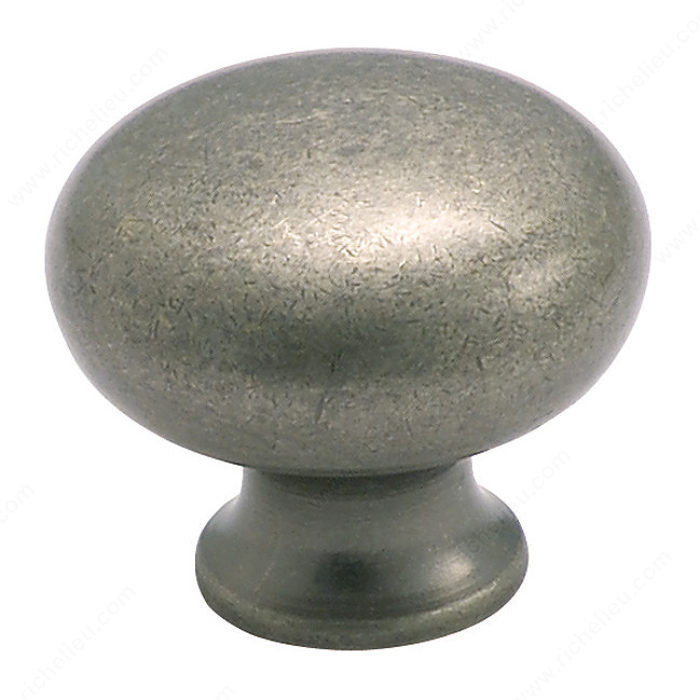 Traditional Zinc Knob - 771, Finish Weathered Nickel PRO-PACK 2