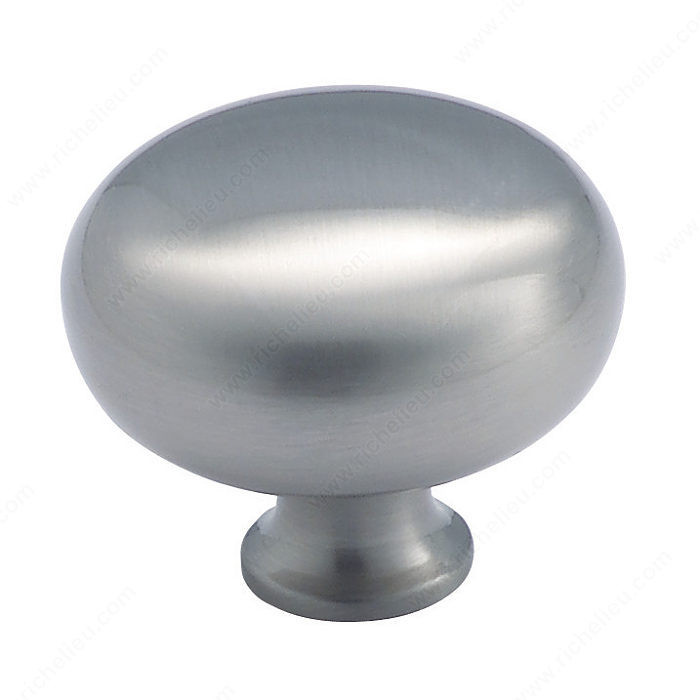 Traditional Zinc Knob - 772, Finish Satin Nickel