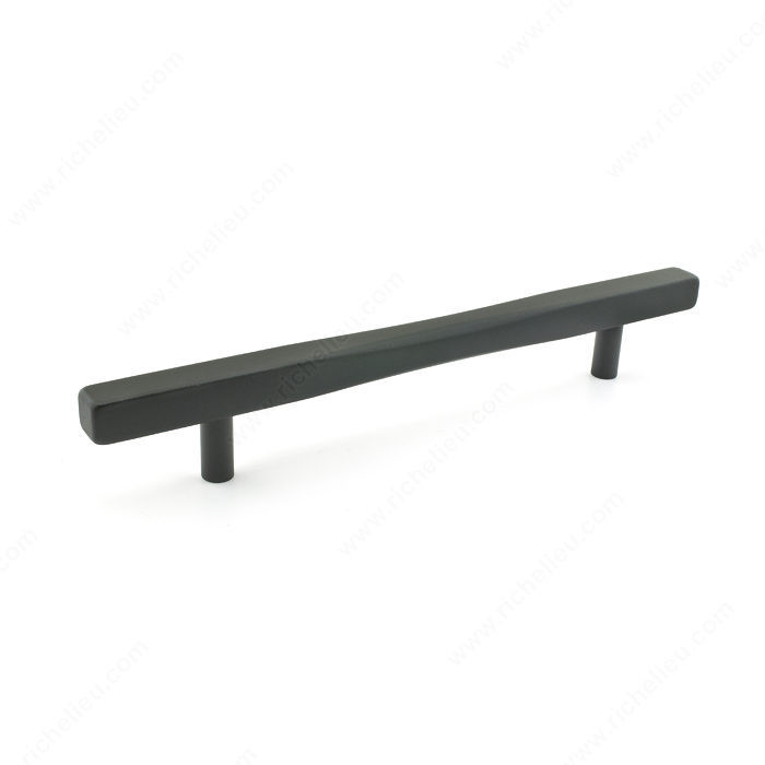 Contemporary Metal Pull - 7735, Center to Center 160 mm, Finish Black, Length - Overall Dimensions 240 mm