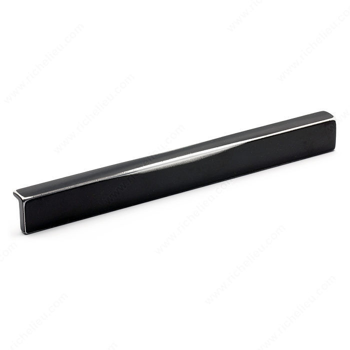Contemporary Metal Pull - 7767, Finish Brushed Metallic Black