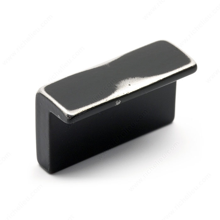 Contemporary Metal Knob - 776, Finish Brushed Metallic Black