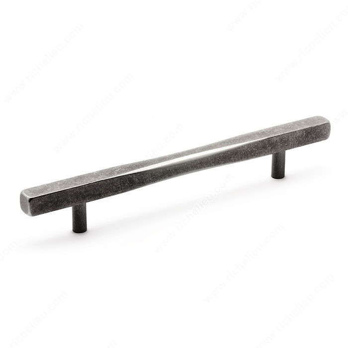 Transitional Metal Pull - 7773, Center to Center 160 mm, Finish Brushed Metallic Iron, Length - Overall Dimensions 240 mm