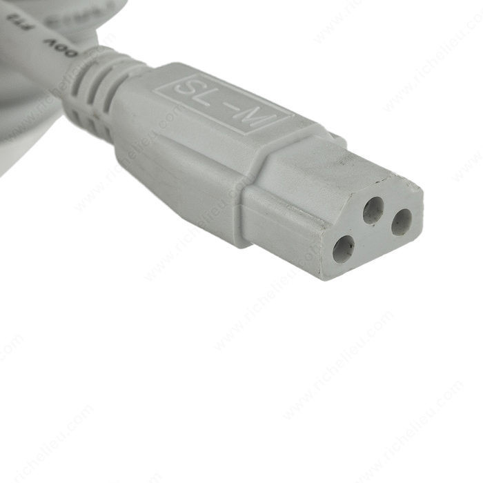 Richelieu Ground T5 Fluorescent Accessories, Finish White, Function Connecting Cable, Length 24 in, Connection Direction Straight Connection