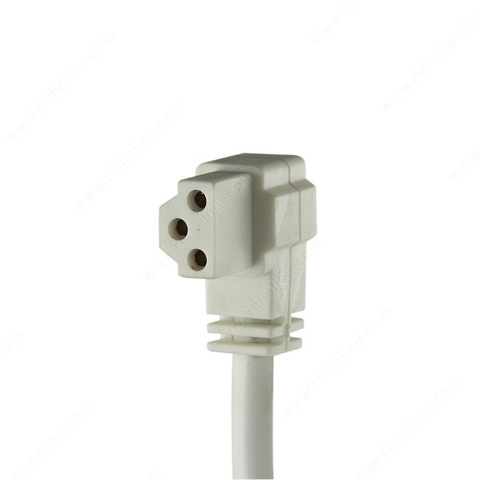 Richelieu Ground T5 Fluorescent Accessories, Finish White, Function Connecting Cable, Length 6 in, Connection Direction Angled Right Connection PRO-PACK 2