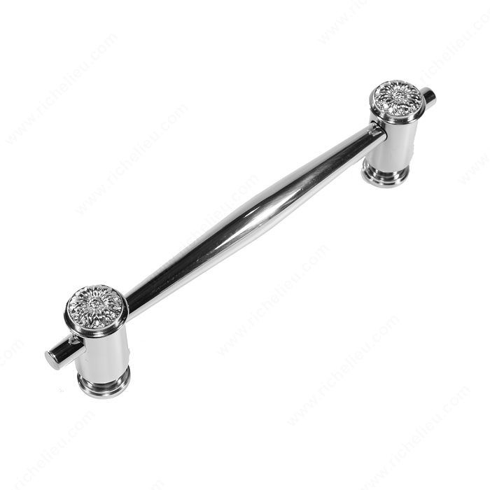 Door Pull 8033/8034/8035, Finish Polished Nickel, Center to Center 8 in, Length - Overall Dimensions 10 1/4 in