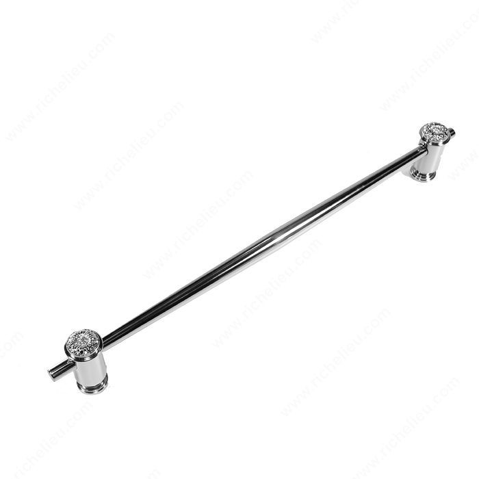 Door Pull 8033/8034/8035, Finish Polished Nickel, Center to Center 12 in, Length - Overall Dimensions 14 1/4 in