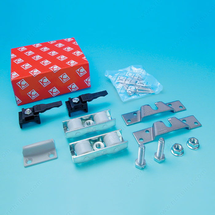 Accessory Kit for Sliding Doors with Anti-Friction Ball Bearing Rollers,