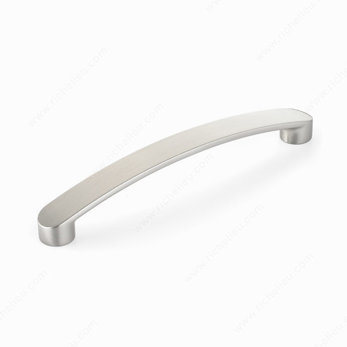 Contemporary Metal Handle Pull - 8071, Finish Brushed Nickel, Screw/Nail 8/32 (Not Included)
