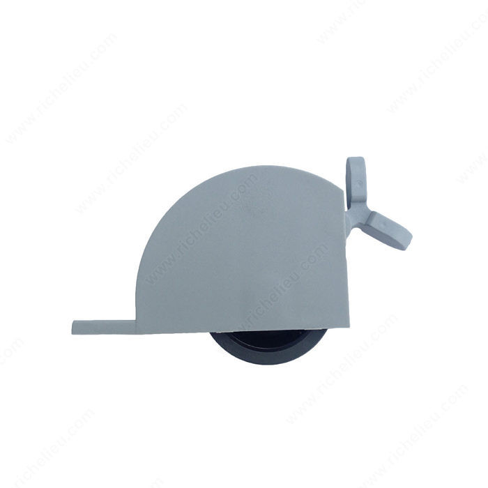 SLIDE Left & Right Panel Caster with Break - 80954, Unidirectional caster for panels from 19mm (3/4'') to 30mm (1- 3/8'') thick,