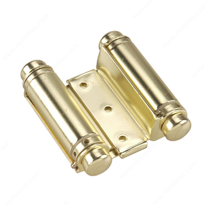 3'' Double Action Spring Hinge, Automatic hinge swings door in both directions., Color/Finish Brass