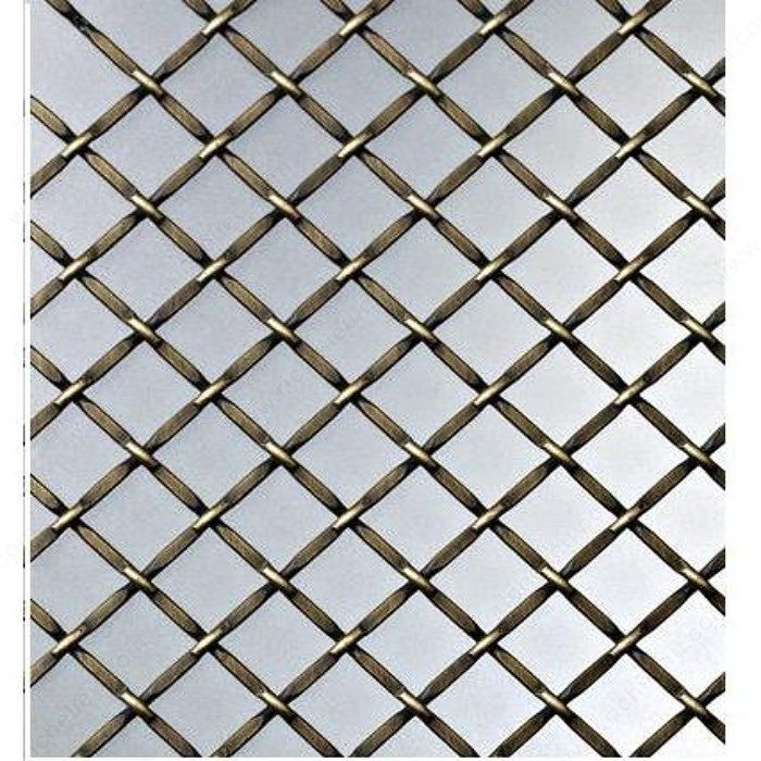 Decorative Wire Mesh - 812, Finish Burnished Brass, Width - Overall Dimensions 48 in, Projection - Overall Dimensions 72 in