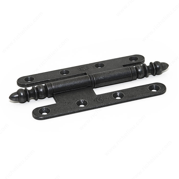 Decorative Paumelle-Type Split-Hinge - 813, Removable, Finish Natural Iron, Screw/Nail Wood Screw (Not Included), Width - Overall Dimensions 80 mm