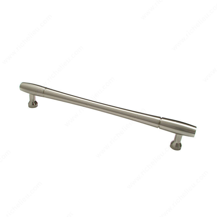 Contemporary Metal Pull - 8212, Finish Brushed Nickel, Screw/Nail 8/32 (Not Included)