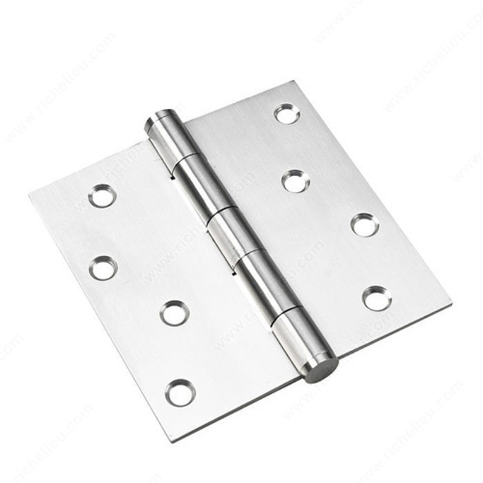 10.16 cm (4) Mortise Butt Hinges, Assembled, Color/Finish Stainless Steel