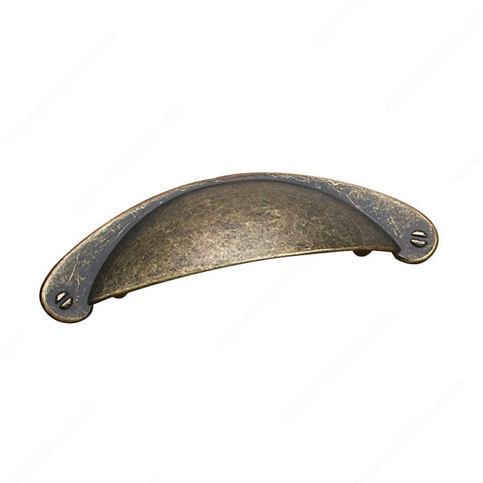 Traditional Metal Pull - 8233, Finish Burnished Brass, Screw/Nail 8/32 (Not Included) PRO-PACK 2