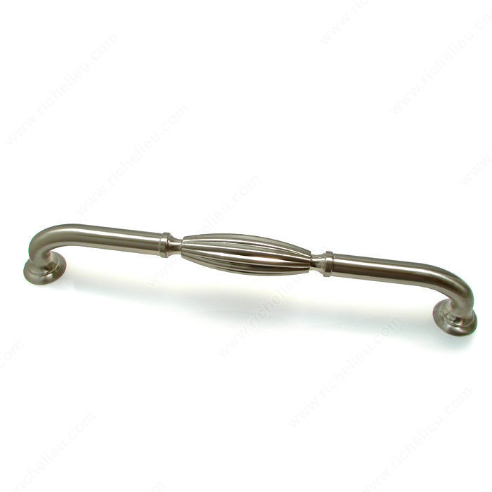 Traditional Metal Appliance Pull - 8271, Finish Brushed Nickel, Screw/Nail M6 (Not Included)