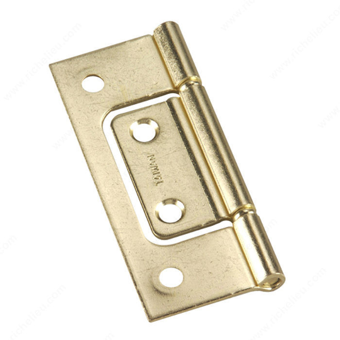 Classic Steel BifoldHinge - 832, Non- Mortise, Finish Yellow Zinc, Finish Number 130