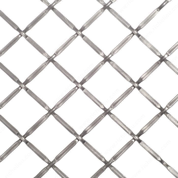 Decorative Wire Mesh, Finish Pewter, Width - Overall Dimensions 48 in, Projection - Overall Dimensions 72 in