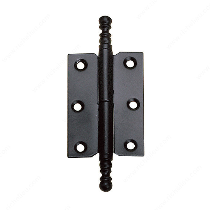 Classic Metal Butt Hinge - 8406, Color/Finish Black, Assembly Assembled - Left Hand, Finish Number 90, Screw/Nail Wood Screw (Not Included)