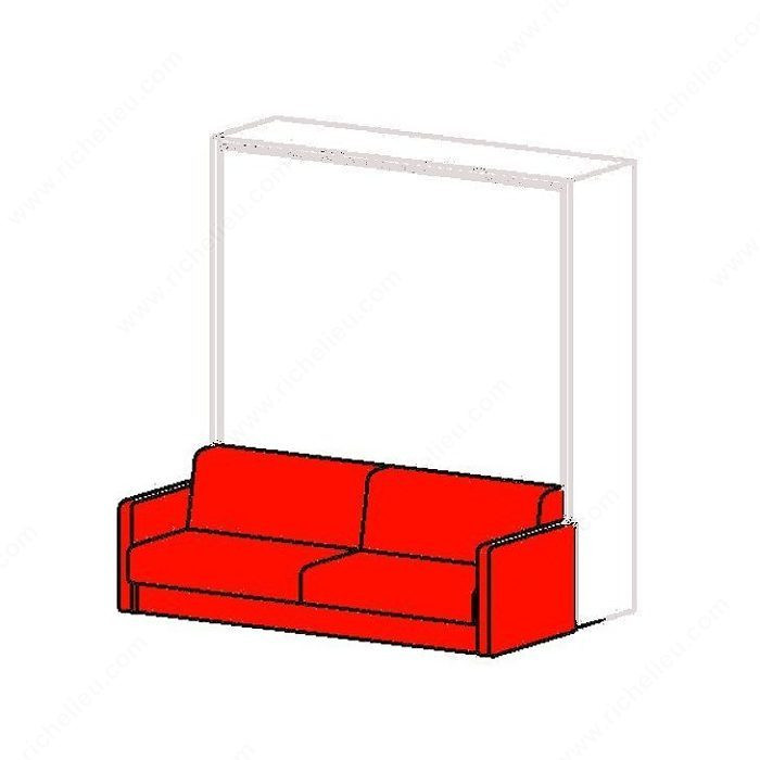 Cielo Single Motion Sofa Mechanism, High- quality mechanism manufactured in Italy, Bed Size Double (54'' x 75''), Length 1 476 mm