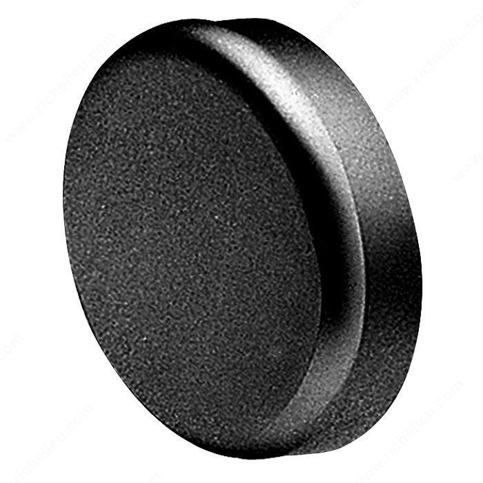 Round Cover Cap for Glass Door, Finish Black PRO-PACK 10