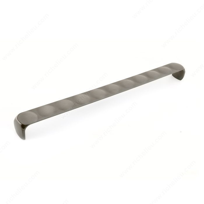 Contemporary Metal Pull - 8442, Center to Center 320 mm, Finish Black Nickel