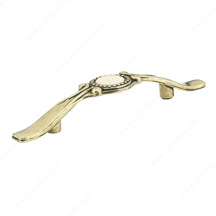 Traditional Metal and Ceramic Pull - 861B, Screw/Nail 8/32 (Not Included) PRO-PACK 2