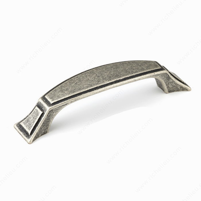 Transitional Metal Pull - 8701, Center to Center 96 mm, Finish Faux Iron