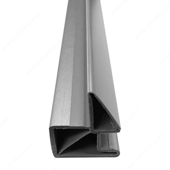 19mm (3/4 po) - Face-Mounted Track, Finish Aluminum